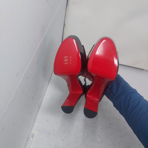 Christian Louboutin Black Sandaloo Patent Platform Sandal - Picture 2 of 12